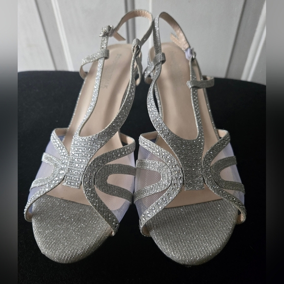 Benjamin Walk Silver Glitter Heels - Picture 8 of 8